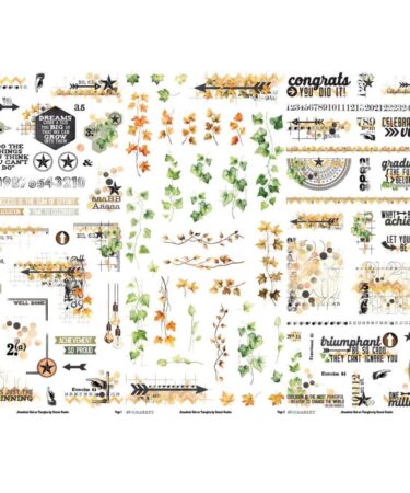 Alternative view of 49 and Market - Collezione Academia - Rub-On Transfer Set