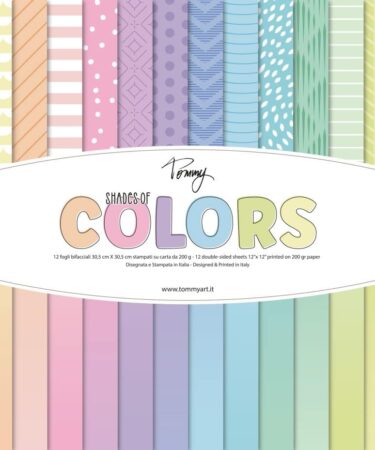 TOMMY ART - Pad di carta Shades of colors 12 fogli bifacciali