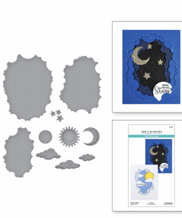 SPELLBINDERS TUNNEL CLOUDS ETCHED DIES FROM THE TUNNEL SCAPES COLLECTION BY VICKY PAPAIOANNOU