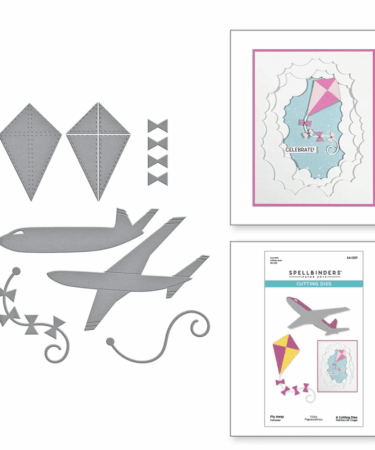 SPELLBINDERS  FLY AWAY ETCHED DIES FROM THE TUNNEL SCAPES COLLECTION BY VICKY PAPAIOANNOU