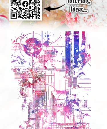 Alternative view of Aall and Create Stamp Set A7 Spherical Textual - 1182