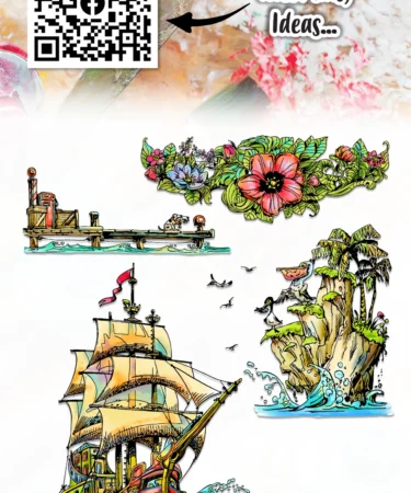 Alternative view of Aall and Create Stamp Set A6 Pelican Galleon -1186