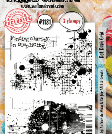 Aall and Create Stamp Set A7 Dot Dash Grid -  1181