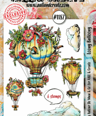 Aall and Create Stamp Set A6 Loony Balloony -1187