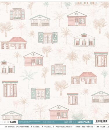 Les Ateliers de Karine - Collezione Carte Postale - Carte Postale 5 - Cases Créoles