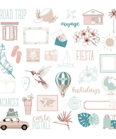 Les Ateliers de Karine - Collezione Carte Postale - Die Cuts calque