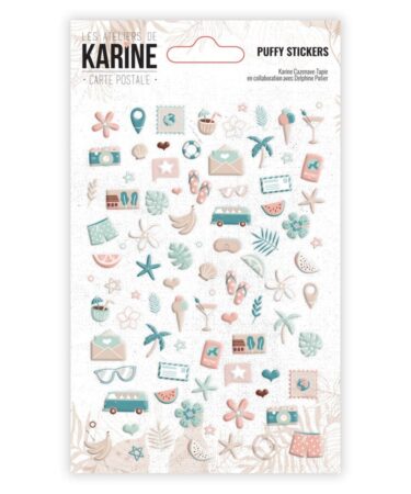 Les Ateliers de Karine - Collezione Carte Postale - Puffy Stickers