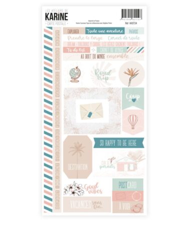 Les Ateliers de Karine - Collezione Carte Postale - Stickers 15X30