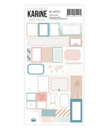 Les Ateliers de Karine - Collezione Carte Postale - stickers étiquettes