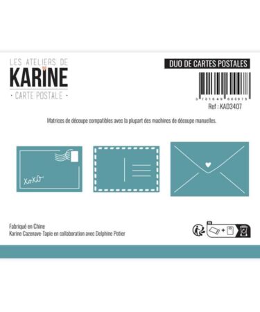 Les Ateliers de Karine - Collezione Carte Postale -Dies  Duo de cartes postales
