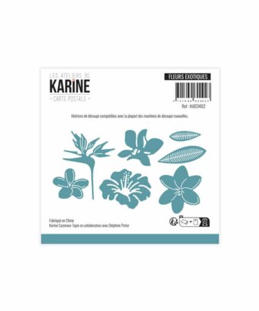 Les Ateliers de Karine - Collezione Carte Postale - Dies Fleurs exotiques