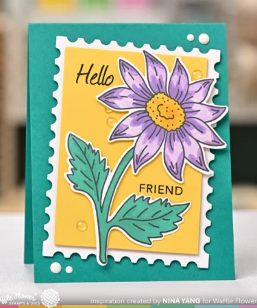 Alternative view of WAFFLE FLOWER - Sketched Aster Matching Die