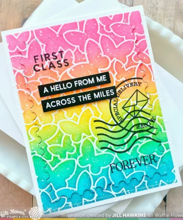 Alternative view of WAFFLE FLOWER - Butterfly Background Stencil