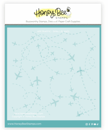 HONEY BEE - Set of 2 Background 6x6" Stencils- Air Traffic