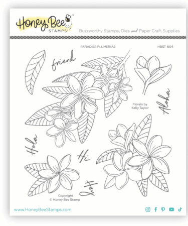HONEY BEE -  6x6 Stamp Set- Paradise Plumerias