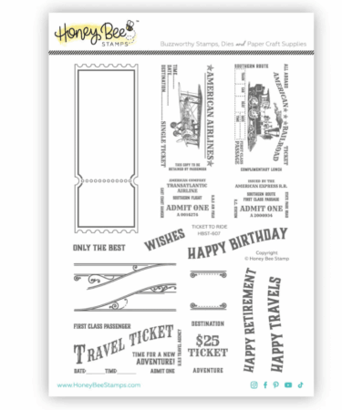 HONEY BEE - Timbri 6x8 -Ticket To Ride
