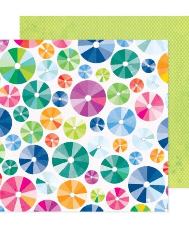 Vicki Boutin - Collezione Bold And Bright - Double-Sided Cardstock 12"X12" - Spinning Wheels