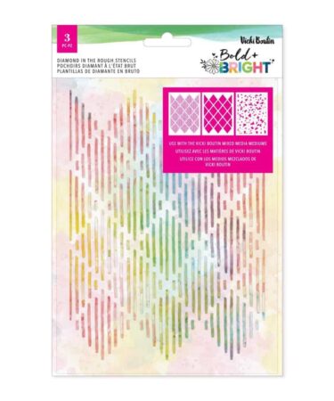 Vicki Boutin - Collezione Bold And Bright - Stencil Pack 3/Pkg Diamond In The Rough