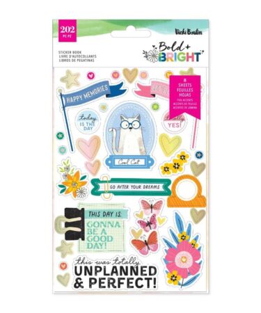 Vicki Boutin - Collezione Bold And Bright - Sticker Book 8 Sheets