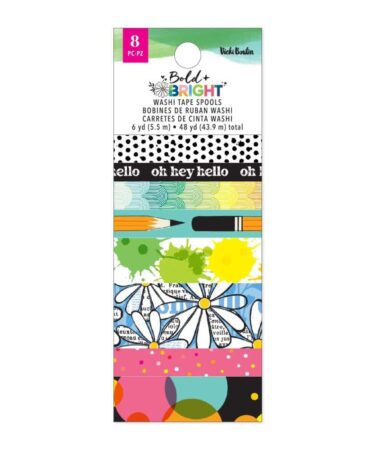 Vicki Boutin - Collezione Bold And Bright - Washi Tape 8 Pieces