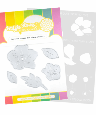 WAFFLE FLOWER - Layered Flower Duo Die-n-stencil