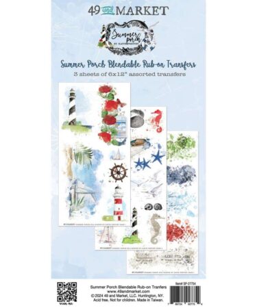 49 and MARKET - Collezione Summer Porch - Rub-on Transfer Set - BLENDABLE