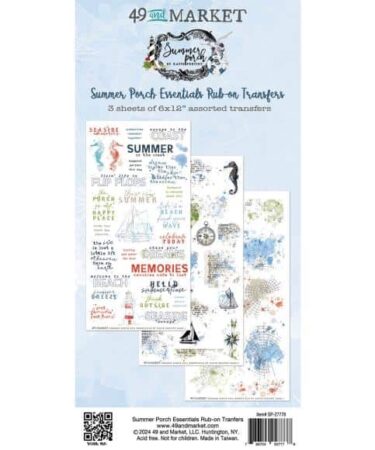 49 and MARKET - Collezione Summer Porch - Rub-on Transfer Set - ESSENTIALS