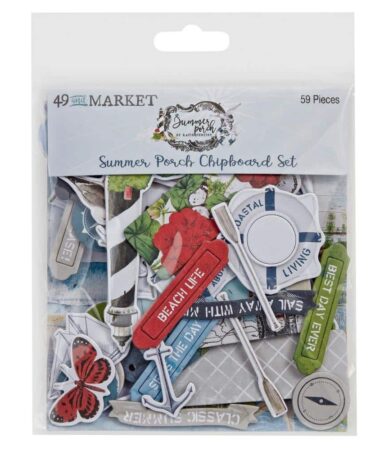 49 and MARKET - Collezione Summer Porch -  Chipboard Set
