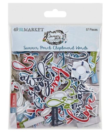 49 and MARKET - Collezione Summer Porch - Chipboard Set WORDS