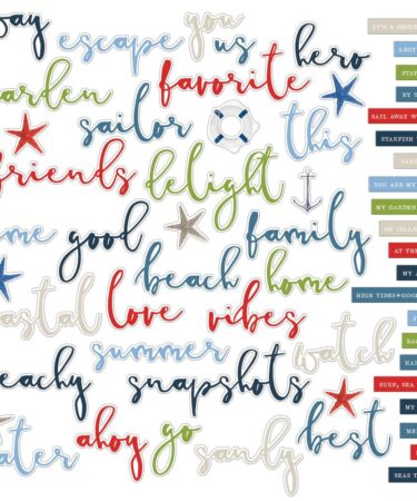 Alternative view of 49 and MARKET - Collezione Summer Porch - Chipboard Set WORDS