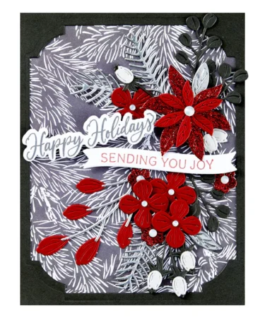 Alternative view of Spellbinders - Sending Joy Sentiments Press Plate & Die Set