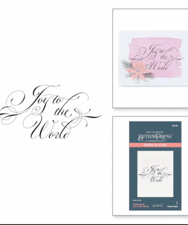 Spellbinders - Copperplate Joy to the World Press Plate