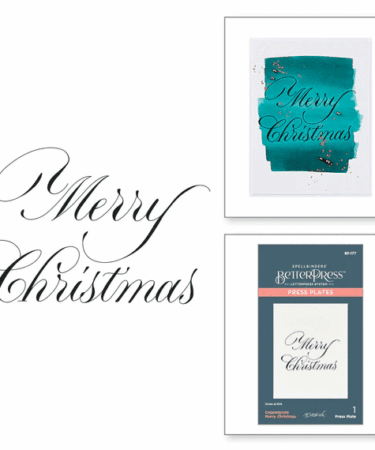 Spellbinders - COPPERPLATE MERRY CHRISTMAS PRESS PLATE
