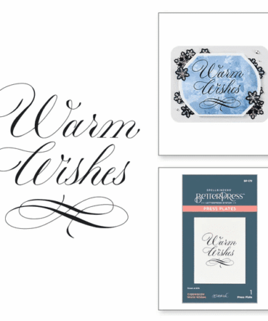 Spellbinders - Copperplate Warm Wishes Press Plate