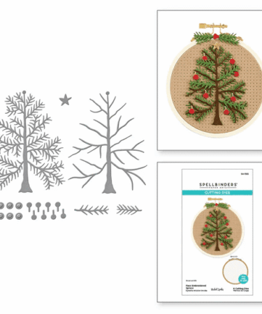 Spellbinders - Faux Embroidered Spruce Etched Dies