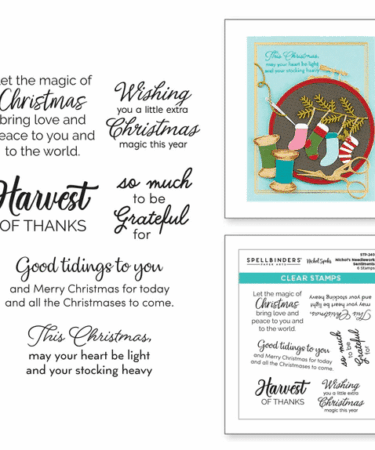 Spellbinders - Nichol's Needlework Sentiments Clear Stamp Set