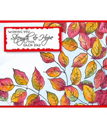 Alternative view of Spellbinders - Stampendous Leafy Lines Cling Rubber Stamp Set
