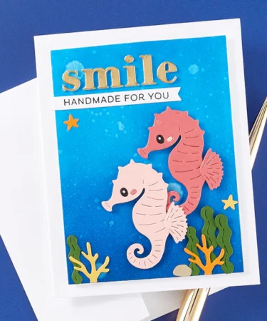 Alternative view of Spellbinders - Luna the Seahorse Etched Dies