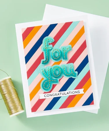 Alternative view of Spellbinders - Stitched Thank You & For You Etched Dies