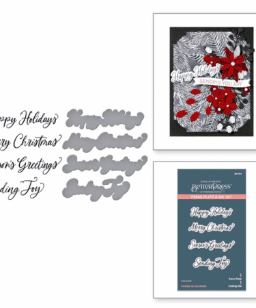 Spellbinders - Sending Joy Sentiments Press Plate & Die Set
