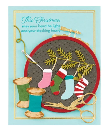 Alternative view of Spellbinders - Nichol's Needlework Sentiments Clear Stamp Set