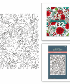 Spellbinders - Winter Rose Background Press Plate