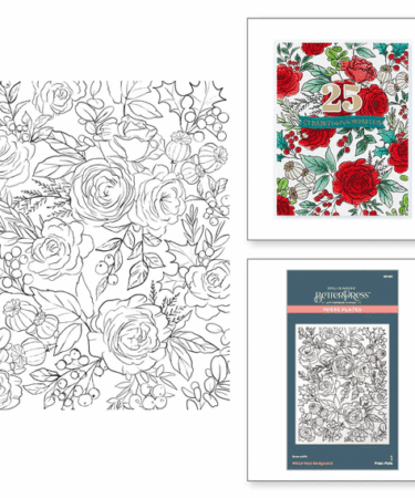 Spellbinders - Winter Rose Background Press Plate