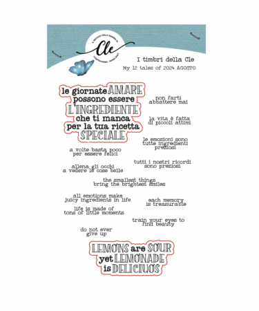 IL NEGOZIO DELLA MAMMA DI CLE - I TIMBRI DELLA CLE – MY 12 TALES OF 2024 - AGOSTO- TIMBRO + FUSTELLA COORDINATA