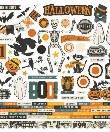 SIMPLE STORIES - Collezione SIMPLE VINTAGE SCARY STORIES - Cardstock Stickers