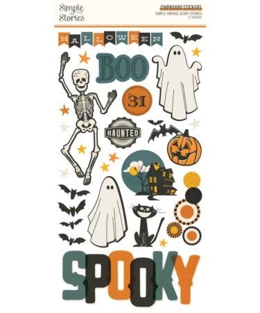 SIMPLE STORIES - Collezione SIMPLE VINTAGE SCARY STORIES - 6x12 Chipboard