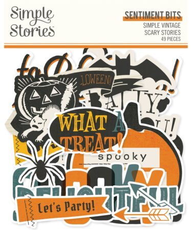 SIMPLE STORIES - Collezione SIMPLE VINTAGE SCARY STORIES - Sentiment Bits & Pieces
