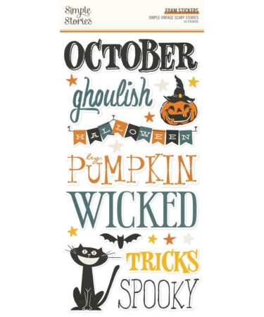 SIMPLE STORIES - Collezione SIMPLE VINTAGE SCARY STORIES - Foam Stickers