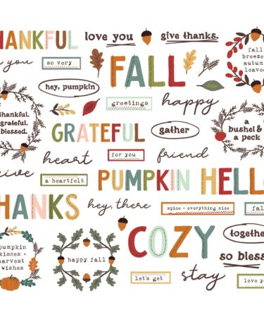 Alternative view of SIMPLE STORIES - Collezione  CIDER AND DONUTS - SENTIMENT BITS & PIECES