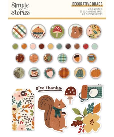 SIMPLE STORIES - Collezione  CIDER AND DONUTS - DECORATIVE BRADS